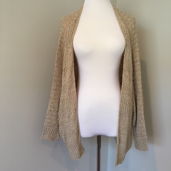 Last 1! New Cardigan Sweater Open Front Open Knit - Picture 2 of 9
